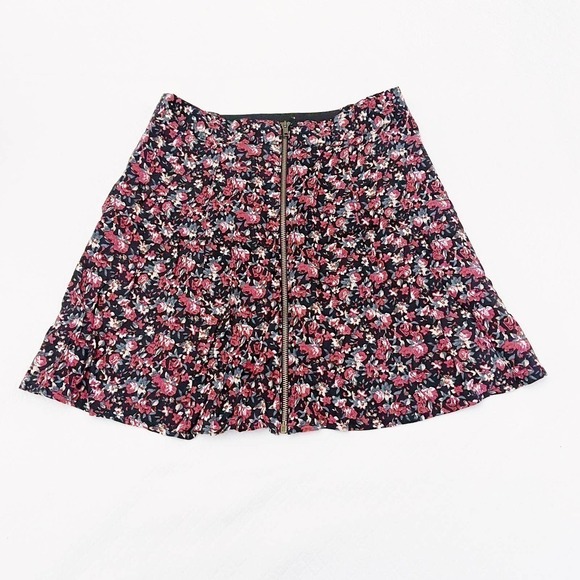 Anthropologie Flower Print Flared Skirt SZ L - Picture 3 of 7